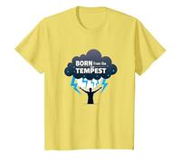 I Am The Storm: Born from The Tempest Arte Inspirador Camiseta, Niños, Limón, 6 años
