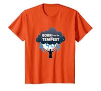 I Am The Storm: Born from The Tempest Arte Inspirador Camiseta, Niños, Naranja, 6 años