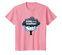 I Am The Storm: Born from The Tempest Arte Inspirador Camiseta, Niños, Rosado, 6 años