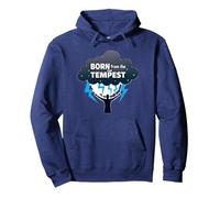 I Am The Storm: Born from The Tempest Arte Inspirador Sudadera con Capucha, Unisex para Adultos, Azul Marino, M