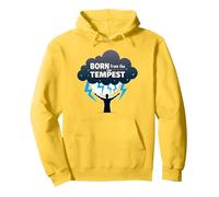 I Am The Storm: Born from The Tempest Arte Inspirador Sudadera con Capucha, Unisex para Adultos, Limón, M