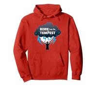 I Am The Storm: Born from The Tempest Arte Inspirador Sudadera con Capucha, Unisex para Adultos, Rojo, S