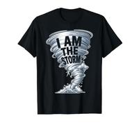 I Am The Storm Tornado Chaser Meteorología Arte Camiseta gráfica económica, Hombre, Negro, XL