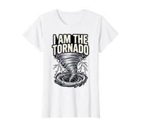 I Am The Tornado Storm Chaser Meteorología Arte Camiseta gráfica económica, Mujer, Blanco, XL