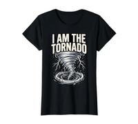 I Am The Tornado Storm Chaser Meteorología Arte Camiseta gráfica económica, Mujer, Negro, M