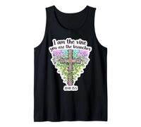 I Am The Vine You Are The Branches Biblia Cristiana para Mujer Camiseta sin Mangas