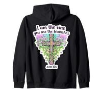 I Am The Vine You Are The Branches Biblia Cristiana para Mujer Sudadera con Capucha