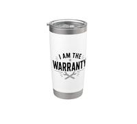 I Am The Warranty Funny Mecánico Técnico Llave De Coche Vaso térmico de acero inoxidable de doble pared