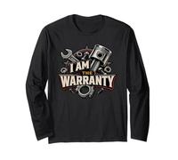 I Am The Warranty Mecánico Funny Race Car Parts Repair Guy Manga Larga