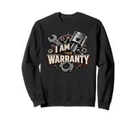 I Am The Warranty Mecánico Funny Race Car Parts Repair Guy Sudadera