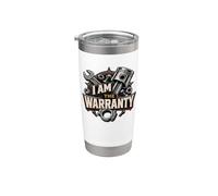 I Am The Warranty Mecánico Funny Race Car Parts Repair Guy Vaso térmico de acero inoxidable de doble pared