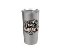 I Am The Warranty Mecánico Funny Race Car Parts Repair Guy Vaso térmico de acero inoxidable de doble pared