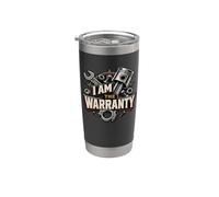 I Am The Warranty Mecánico Funny Race Car Parts Repair Guy Vaso térmico de acero inoxidable de doble pared