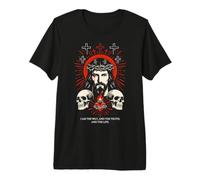 I Am The Way John 14:6 Diseño de Calavera gótica de Jesús Cristiano Camiseta Premium