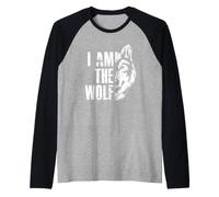 I Am The Wolf Wild Wolf Rudel y Lobos Camiseta Manga Raglan
