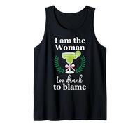 I Am the Woman Too Drunk to Blame on Margarita Funny Tequila Camiseta sin Mangas