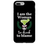 I Am the Woman Too Drunk to Blame on Margarita Funny Tequila Carcasa para iPhone 7 Plus/8 Plus