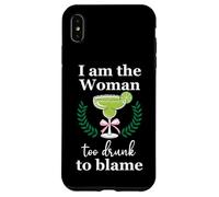 I Am the Woman Too Drunk to Blame on Margarita Funny Tequila Carcasa para iPhone XS Max
