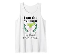 I Am the Woman Too Drunk to Blame on Margarita Spicy Tequila Camiseta sin Mangas