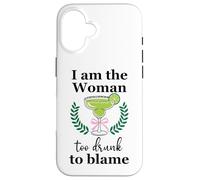 I Am the Woman Too Drunk to Blame on Margarita Spicy Tequila Carcasa para iPhone 16