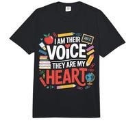 I Am Their Voice They Are My Heart |- Comfort Colors Adult Heavyweight T-Shirt