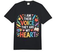 I Am Their Voice They Are My Heart |- Comfort Colors Adult Heavyweight T-Shirt