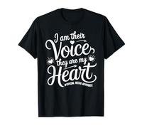 I Am Their Voice They Are my Heart Divertido diseño Camiseta