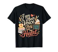 I Am Their Voice They Are My Heart Teacher Appreciation |- Camiseta