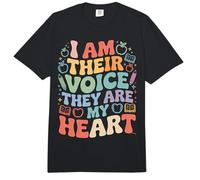 I Am Their Voice They Are My Heart Teacher Appreciation - Comfort Colors Adult Heavyweight T-Shirt