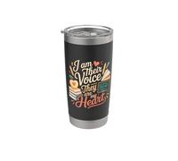 I Am Their Voice They Are My Heart Teacher Appreciation |- Vaso térmico de acero inoxidable de doble pared