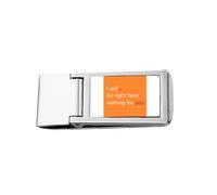 I Am There for You - Cartera de bolsillo con clip para dinero de acero inoxidable