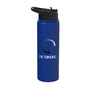 I am Thinking - Señal de carga para ordenador digital, color negro Stainless Steel Insulated Water Bottle