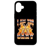 I Am Too Saxy Saxofonista Instrumento Saxofonista Saxofonista Carcasa para iPhone 16 Plus