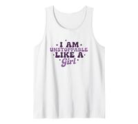 I Am Unstoppable Like A Girl - Cita motivacional Camiseta sin Mangas