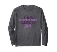 I Am Unstoppable Like A Girl - Cita motivacional Manga Larga