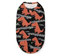 I Am Unstoppable T Rex Camisas para Perros Camisetas de Verano para Mascotas Camiseta sin Mangas Suave Ropa para Mascotas para Cachorros pequeños y Gatos