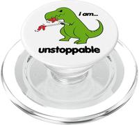 I Am Unstoppable T-Rex Dinosaur Dino Cool Cute Humor Funny PopSockets PopGrip para MagSafe