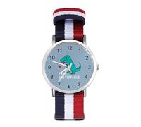 I Am Unstoppable T-rex - Reloj deportivo para hombre y mujer, correa de nailon, reloj analógico de cuarzo