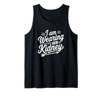 I Am Wearing Her Kidney Frase Trasplante Renal Camiseta sin Mangas