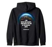 I Am with You Even Unto The End - Matthew 28:20 Jesus Quote Sudadera con Capucha