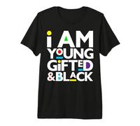 I Am Young Gifted & Black Girl Magic Brown Skin Boys Melanina Camiseta Premium
