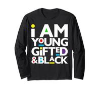 I Am Young Gifted & Black Girl Magic Brown Skin Boys Melanina Manga Larga