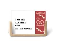 I AmThe Luckiest Girl Art Deco Fashion 2022 Calendario de escritorio planificador de 12 meses