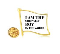 I AmThe Strongest Boy Art Deco Fashion - Pin de solapa de metal dorado