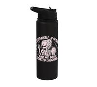 I Asked Myself If I'm Ok and We Both Started Laughing Meme Stainless Steel Insulated Water Bottle