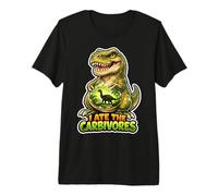 I Ate The Carbívoros Divertido Juego de Palabras Vegano Dino Camiseta Premium