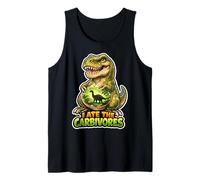 I Ate The Carbívoros Divertido Juego de Palabras Vegano Dino Camiseta sin Mangas