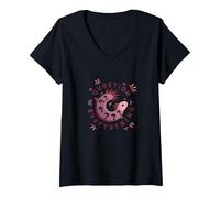 I Axolotl cuestiona Todo Lindo Curioso Anfibio Camiseta Cuello V, Mujer, Negro, L