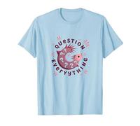 I Axolotl cuestiona Todo Lindo Curioso Anfibio Camiseta, Hombre, Azul Bebé, M