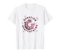 I Axolotl cuestiona Todo Lindo Curioso Anfibio Camiseta, Hombre, Blanco, S